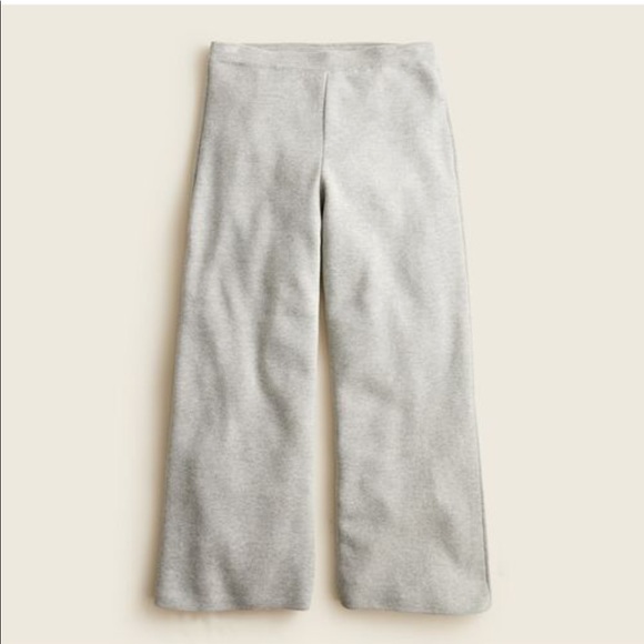 J Crew Wide Leg Cropped Sweater Pants 
